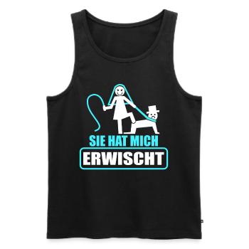 Junggesellenabschied Polterabend JGA Männer - Männer Premium Bio Tank Top - Schwarz - Vorne - Michal (187cm)