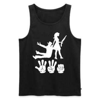Enterrement de vie de garçon et de jeune fille enterrement de vie de garçon hommes - Débardeur bio Premium Homme - noir - Devant - AI Model Male 178 light (178cm)
