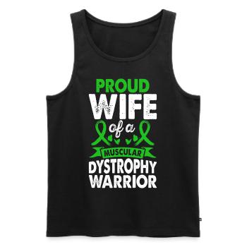 Épouse de la dystrophie musculaire Conscience guerrière - Débardeur bio Premium Homme - noir - Devant - Michal (187cm)