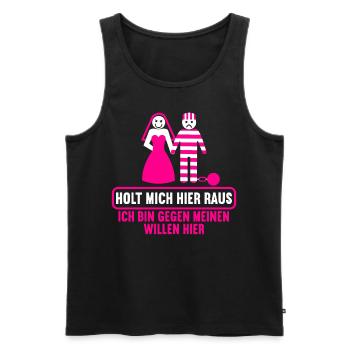 Junggesellenabschied Polterabend JGA Männer - Männer Premium Bio Tank Top - Schwarz - Vorne - Michal (187cm)