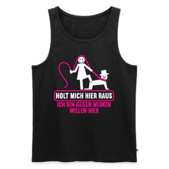 Junggesellenabschied Polterabend JGA Männer - Männer Premium Bio Tank Top - Schwarz - Vorne - Michal (187cm)