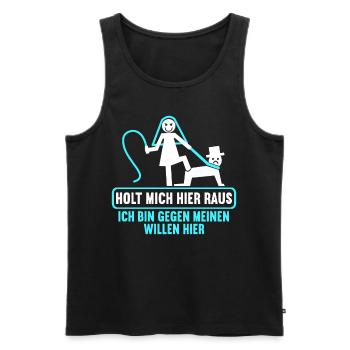 Junggesellenabschied Polterabend JGA Männer - Männer Premium Bio Tank Top - Schwarz - Vorne - Michal (187cm)