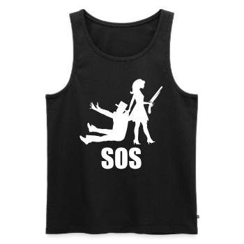 Junggesellenabschied Polterabend JGA Männer - Männer Premium Bio Tank Top - Schwarz - Vorne - Michal (187cm)