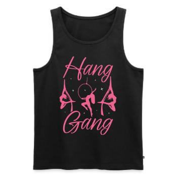 Aerial Silk Aerialist - Männer Premium Bio Tank Top - Schwarz - Vorne - Michal (187cm)