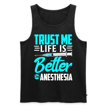 Anaesthetist - Men's Premium Organic Tank Top - black - Front - Michal (187cm)