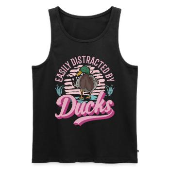 Ducks Gift Duck Breeders - Men's Premium Organic Tank Top - black - Front - Michal (187cm)