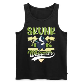 Stinktier Flüsterer - Männer Premium Bio Tank Top - Schwarz - Vorne - AI Model Male 178 light (178cm)