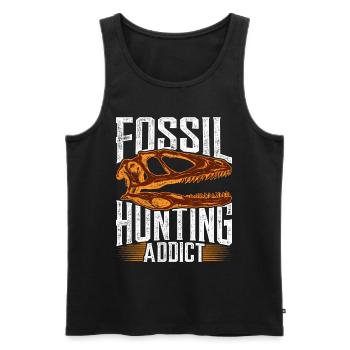 Fossil Hunting Addict Paläontologie Paläontologe - Männer Premium Bio Tank Top - Schwarz - Vorne - AI Model Male 178 light (178cm)