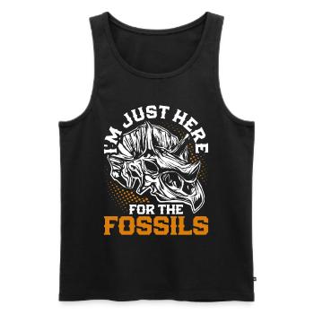 Paläontologe I'm Just Here For The Fossils - Männer Premium Bio Tank Top - Schwarz - Vorne - AI Model Male 178 light (178cm)