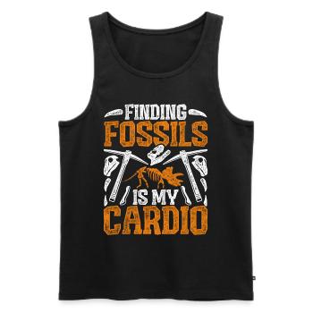 Paläontologe Finding Fossils Is My Cardio - Männer Premium Bio Tank Top - Schwarz - Vorne - AI Model Male 178 light (178cm)