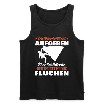 Klettern Ich werde nicht aufgeben fluchen Bouldern - Männer Premium Bio Tank Top - Schwarz - Vorne - Michal (187cm)