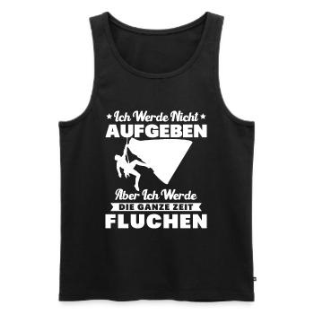 Klettern Ich werde nicht aufgeben fluchen Bouldern - Männer Premium Bio Tank Top - Schwarz - Vorne - Michal (187cm)