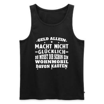 Geld macht nicht Glücklich Wohnmobil Camping - Männer Premium Bio Tank Top - Schwarz - Vorne - Michal (187cm)