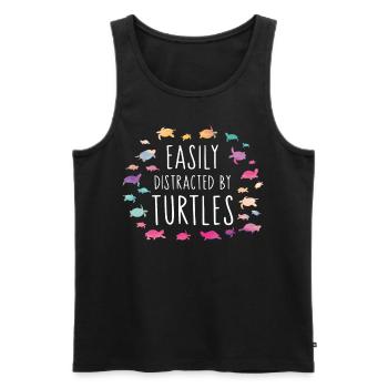 Sea Turtle Tortoise Easily - Männer Premium Bio Tank Top - Schwarz - Vorne - Michal (187cm)