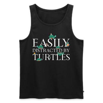Sea Turtle Tortoise Easily - Männer Premium Bio Tank Top - Schwarz - Vorne - Michal (187cm)