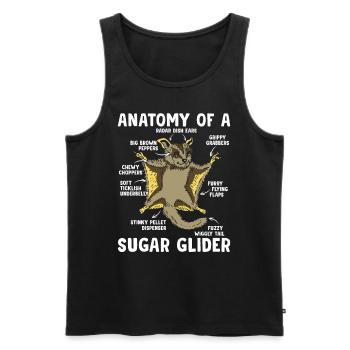 Anatomie du propriétaire de Sugar Glider Sugar Gliders - Débardeur bio Premium Homme - noir - Devant - AI Model Male 178 light (178cm)