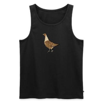 Partridge I Chicken Birds Small Game Motif for Hunters - Men's Premium Organic Tank Top - black - Front - AI Model Male 178 light (178cm)