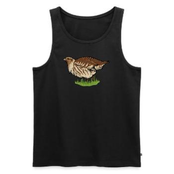 Partridge I Chicken Birds Small Game Motif for Hunters - Men's Premium Organic Tank Top - black - Front - AI Model Male 178 light (178cm)