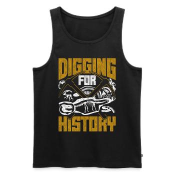Paläontologie Paläontologe Digging For History - Männer Premium Bio Tank Top - Schwarz - Vorne - AI Model Male 178 light (178cm)
