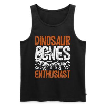 Paléontologie Os de dinosaures Enthausiast - Débardeur bio Premium Homme - noir - Devant - AI Model Male 178 light (178cm)