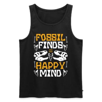 Paläontologie Fossils Finds = Happy Mind - Männer Premium Bio Tank Top - Schwarz - Vorne - AI Model Male 178 light (178cm)
