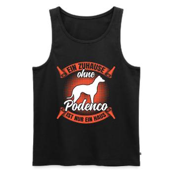 Ohne meinen Podenco spanischer Windhund - Männer Premium Bio Tank Top - Schwarz - Vorne - Michal (187cm)