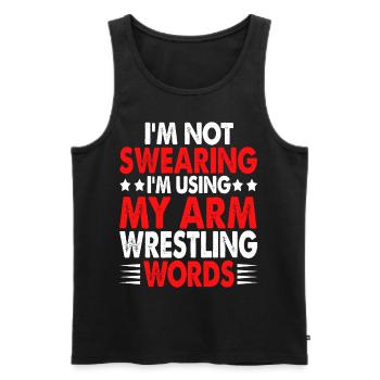 Arm wrestler - Men's Premium Organic Tank Top - black - Front - Michal (187cm)