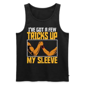 Arm wrestling arm wrestler - Men's Premium Organic Tank Top - black - Front - Michal (187cm)