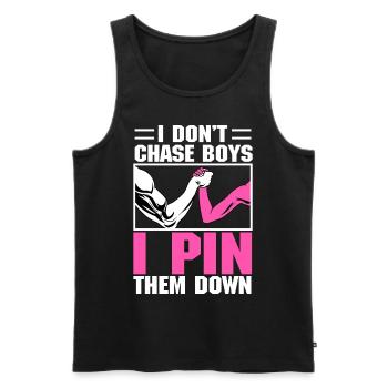 Arm wrestling arm wrestler - Men's Premium Organic Tank Top - black - Front - Michal (187cm)