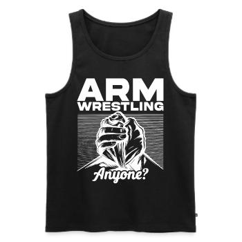 Arm wrestler - Men's Premium Organic Tank Top - black - Front - Michal (187cm)