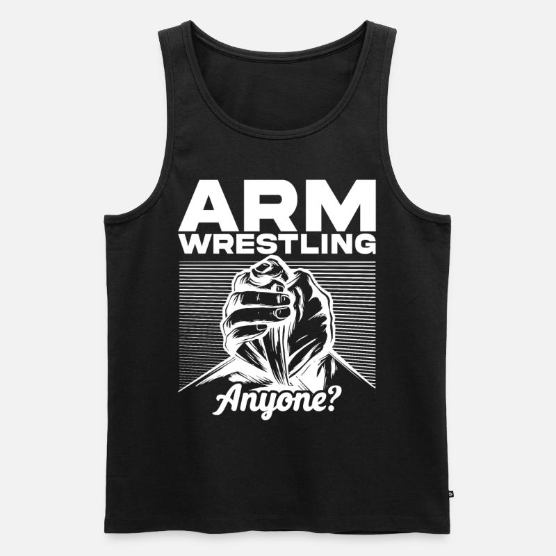 Armdrücker - Männer Premium Bio Tank Top - Schwarz