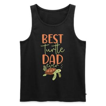 Sea Turtle Tortoise Dad Best - Débardeur bio Premium Homme - noir - Devant - Michal (187cm)