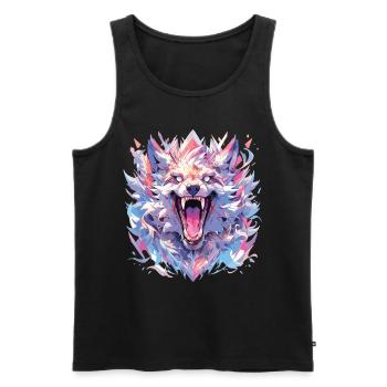 Wolf Wolf Head Wolves Forest Dwellers Animals - Men's Premium Organic Tank Top - black - Front - AI Model Male 178 light (178cm)