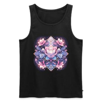 Meditation - Männer Premium Bio Tank Top - Schwarz - Vorne - Michal (187cm)
