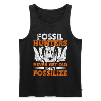 Fossil Hunters Never Get Old They Fossilize - Männer Premium Bio Tank Top - Schwarz - Vorne - AI Model Male 178 light (178cm)