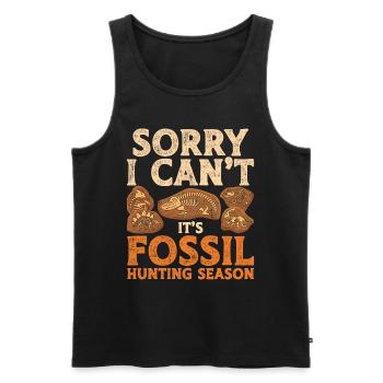 Paläontologe It's Fossil Hunting Season - Männer Premium Bio Tank Top - Schwarz - Vorne - AI Model Male 178 light (178cm)