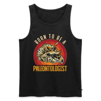 Paläontologe Born To Be A Paleontologist - Men's Premium Organic Tank Top - black - Front - AI Model Male 178 light (178cm)