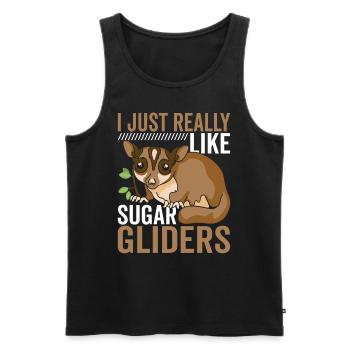 Wirklich Wie Sugar Glider Besitzer Sugar Gliders - Männer Premium Bio Tank Top - Schwarz - Vorne - AI Model Male 178 light (178cm)