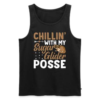 Chilling with Sugar Glider-owner Sugar Gliders - Men's Premium Organic Tank Top - black - Front - AI Model Male 178 light (178cm)