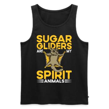 Sugar Gliders Spirit Animals Sugar Glider Besitzer - Männer Premium Bio Tank Top - Schwarz - Vorne - AI Model Male 178 light (178cm)