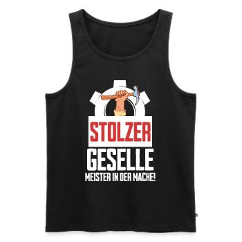 Gesellen Geselle Gesellenbrief Prüfung Handwerker - Männer Premium Bio Tank Top - Schwarz - Vorne - Michal (187cm)