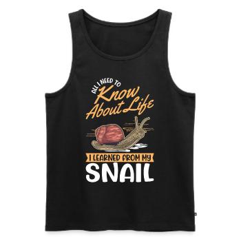 Snail Gift Vineyard Snail - Men's Premium Organic Tank Top - black - Front - Michal (187cm)