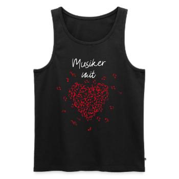 Musiker mit Herz Musik Orchester Chor Dirigent - Männer Premium Bio Tank Top - Schwarz - Vorne - Michal (187cm)