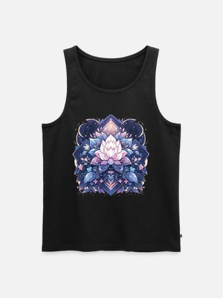 Lotus Blossom - Men's Premium Organic Tank Top - black