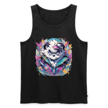 Panda Panda Ours Pandbaby Pandas - Débardeur bio Premium Homme - noir - Devant - AI Model Male 178 light (178cm)