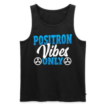 Positron Vibes Only Nuclear Medicine Technologist - Men's Premium Organic Tank Top - black - Front - AI Model Male 178 light (178cm)