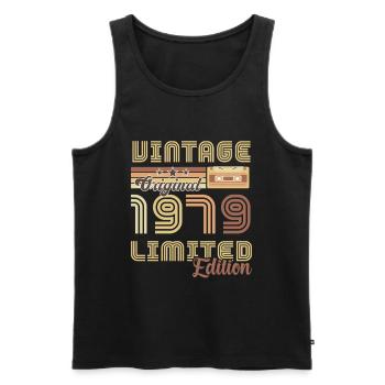 Original 1979 Vintage Vintage Retro Geburtstag - Männer Premium Bio Tank Top - Schwarz - Vorne - AI Model Male 178 light (178cm)