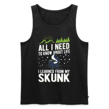 Skunk Spruch Stinktier - Männer Premium Bio Tank Top - Schwarz - Vorne - AI Model Male 178 light (178cm)