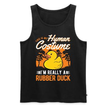 Rubber Duck Halloween Rubber Duck Rubber Duck - Men's Premium Organic Tank Top - black - Front - Michal (187cm)
