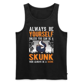Sois toujours toi-même Skunk Stinkntier - Débardeur bio Premium Homme - noir - Devant - Michal (187cm)